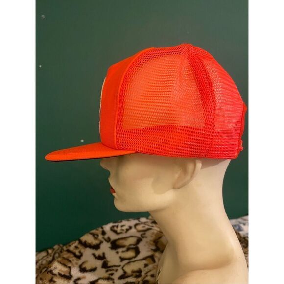 Vintage Tide Racing Hat NASCAR SnapBack Trucker Cap Neon Orange USA - Picture 3 of 8